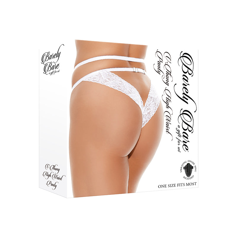 All Tied Up Open Back Panty White S/M