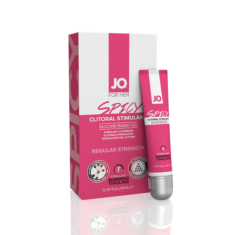 JO Spicy Clitoral Gel - Warming - Stimulant (Silicone-Based) 0.34 fl oz / 10 ml