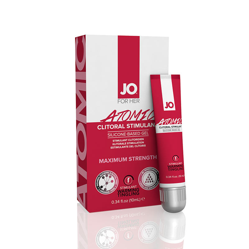 JO Atomic Clitoral Stimulant Silicone-Based Warming Gel 0.34 oz.