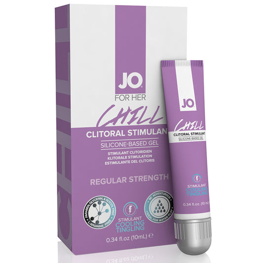 JO Chill Clitoral Gel - Cooling - Stimulant (Silicone-Based) 0.34 fl oz / 10 ml