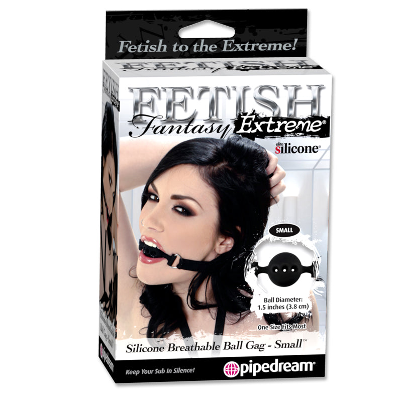 Pipedream Fetish Fantasy Extreme Adjustable Silicone Breathable Ball Gag Small Black