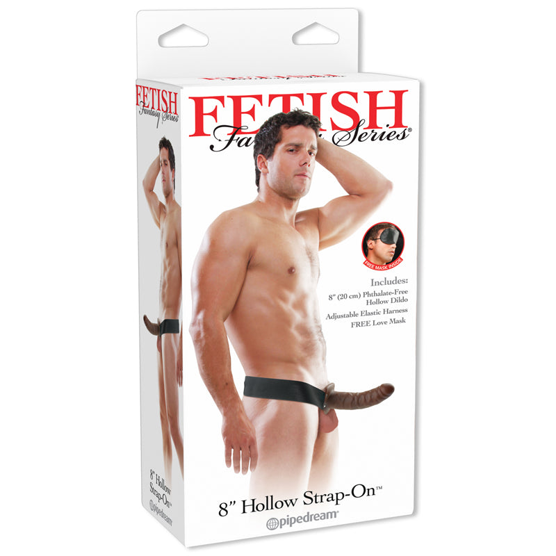 Pipedream Fetish Fantasy Series 8 in. Hollow Strap-On Brown/Black