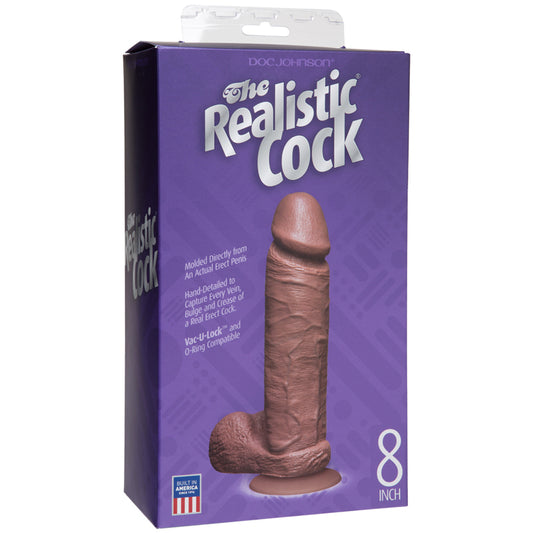 The Realistic Cock - 8 Inch Brown