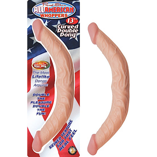 All American Whoppers 13in. Curved Double Dong (White)