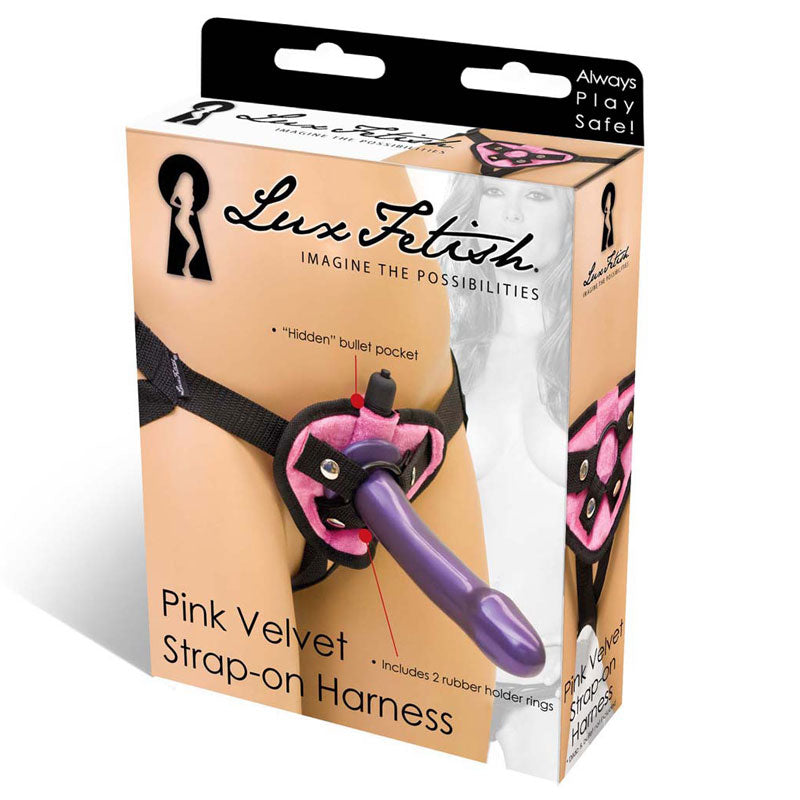 Lux Fetish Neoprene Strap-On Harness Pink