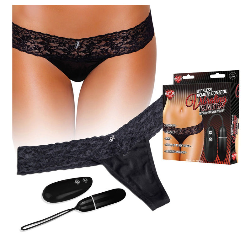 Hustler Wireless Remote Control Vibrating Panties Black M/L