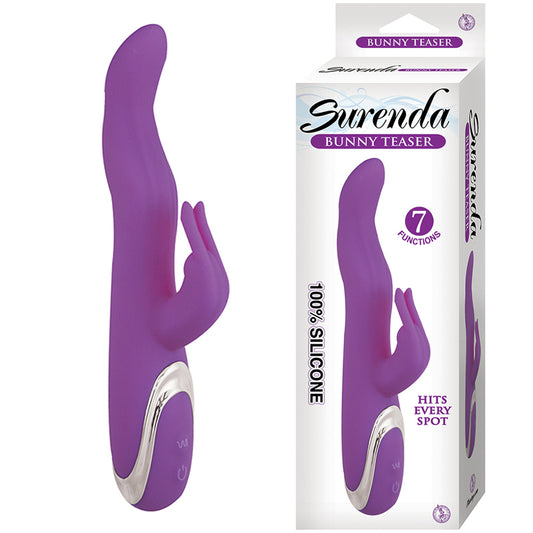 Surenda Bunny Teaser Silicone Multispeed Waterproof Clit Stimulating Vibe (Purple)