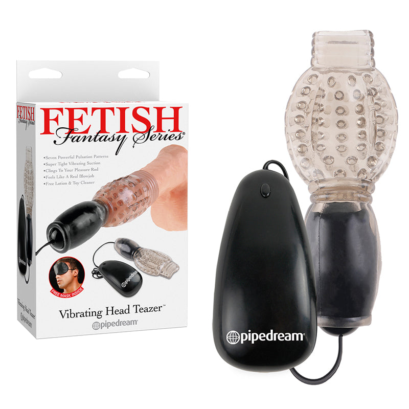 Pipedream Fetish Fantasy Series Vibrating Head Teazer Textured Glans Massager Black/Smoke