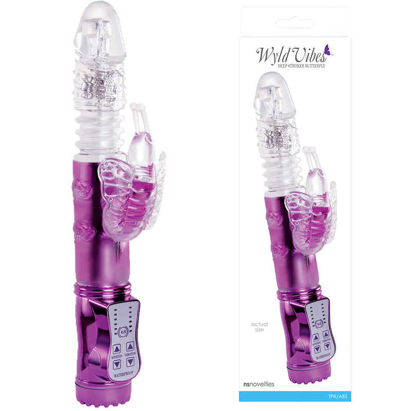 Wyld Vibes Deep Stroker Butterfly Vibrator Purple