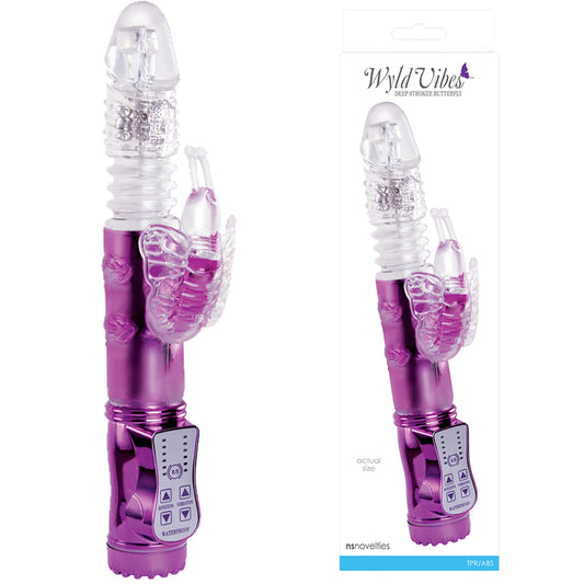 Wyld Vibes Deep Stroker Butterfly Vibrator Purple