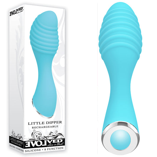 Evolved Little Dipper Rechargeable Silicone Vibrator Blue