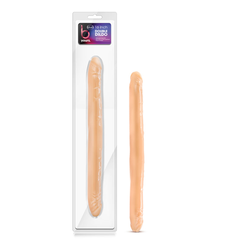 Blush B Yours 16 in. Double Dildo Beige