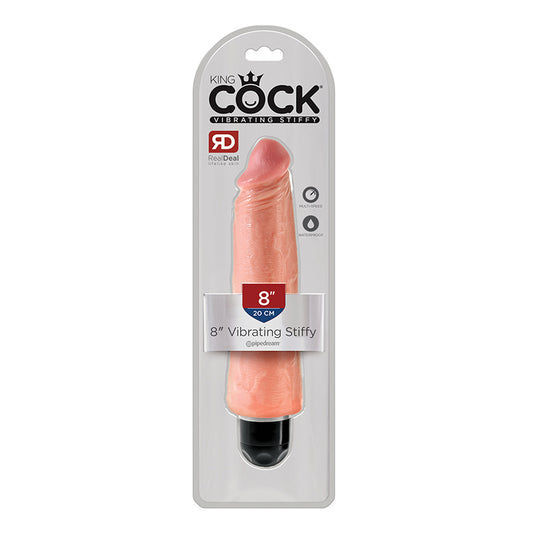 Pipedream King Cock 8 in. Vibrating Stiffy Realistic Dildo Beige