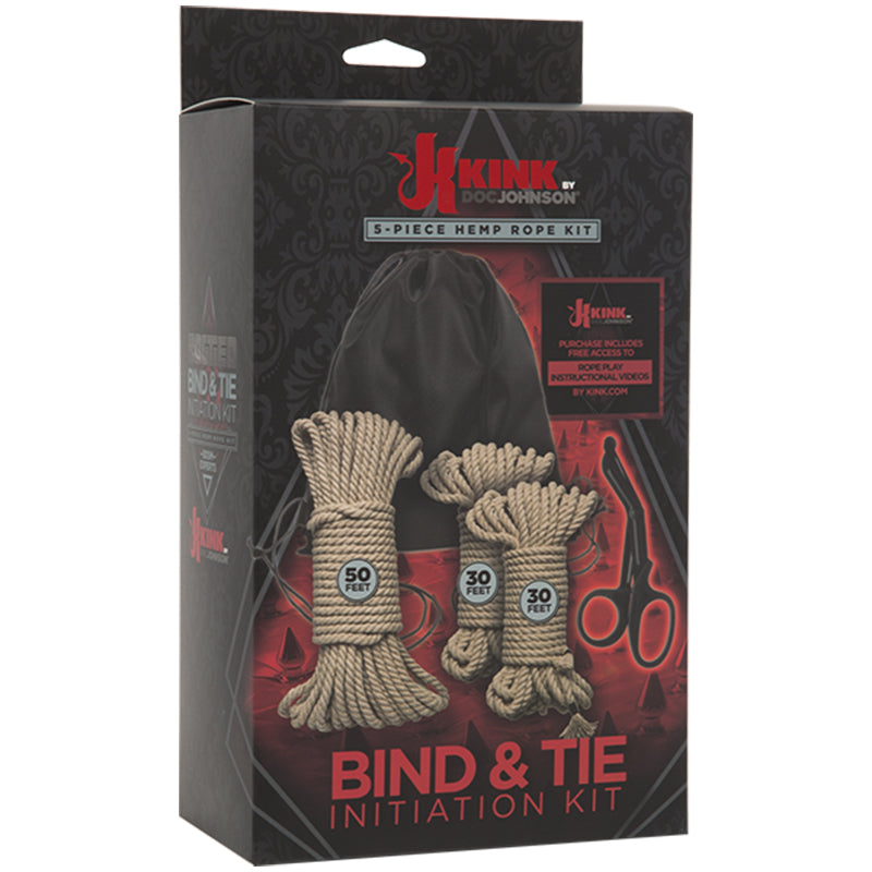 KINK Bind & Tie Initiation Kit 5 Piece Hemp Rope Kit