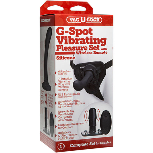 Vac-U-Lock G-Spot Pleasure Set Vibrating Black