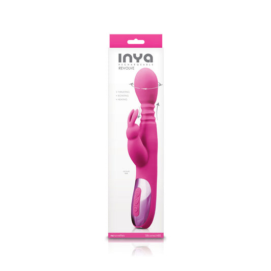 INYA Revolve Rechargeable Rotating & Thrusting Rabbit Vibrator Pink