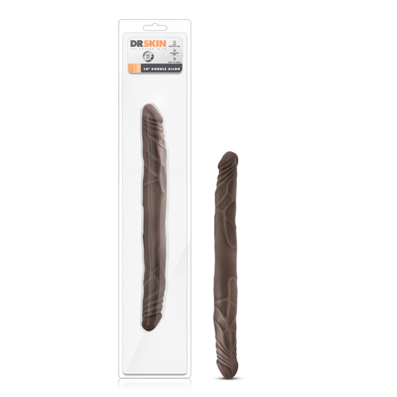 Blush Dr. Skin 14 in. Double Dildo Brown