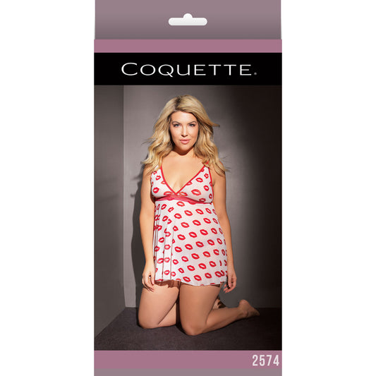 Babydoll And Thong White/Red XL Packaging Box