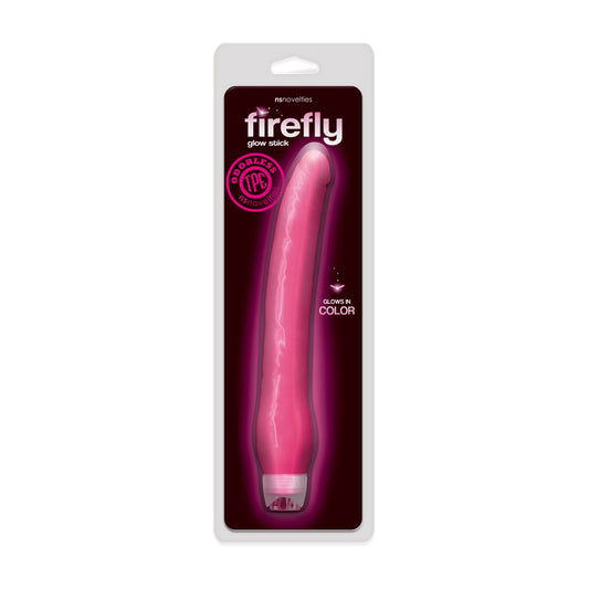 Firefly Glow Stick 11 in. Vibrating Dildo Pink