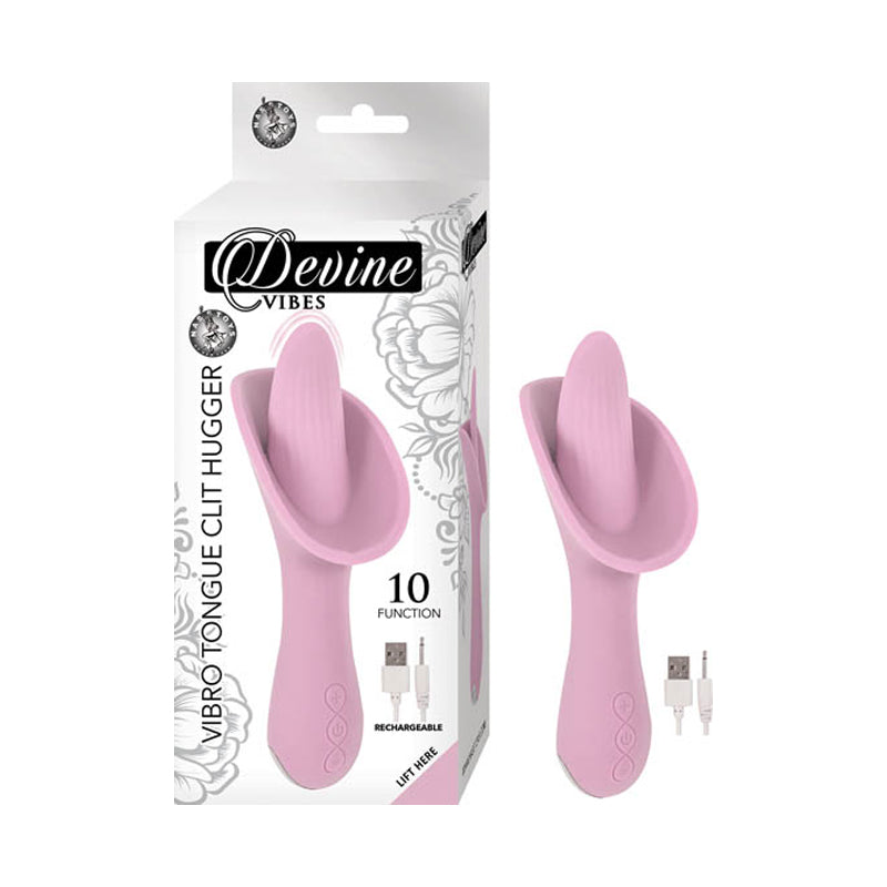 Devine Vibes Vibro Tongue Clit Hugger-Pink