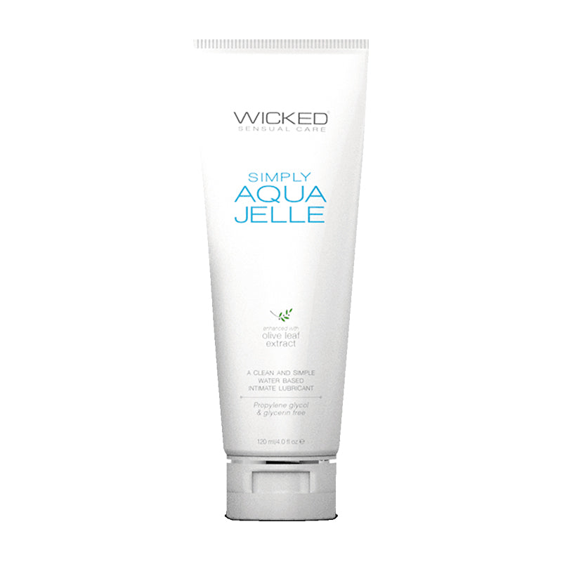 Wicked Simply Aqua Jelle Water Based Lubricant 4 oz.