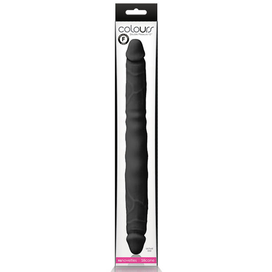 Colours Double Pleasure 12 in. Dual Ended Dildo Black