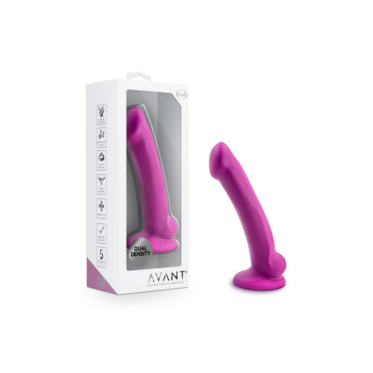 Blush Avant D9 Ergo Mini 7 in. Dual Density Silicone Dildo with Suction Cup Violet