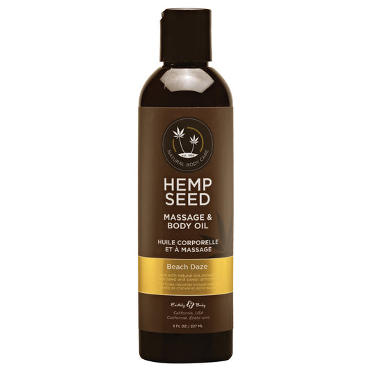 Earthly Body Hemp Massage Oil Beach Daze 8 oz.