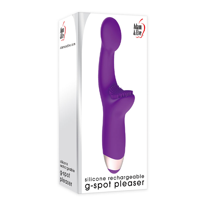 Adam & Eve G-Spot Pleaser Rechargeable Silicone G-Spot Vibrator Purple