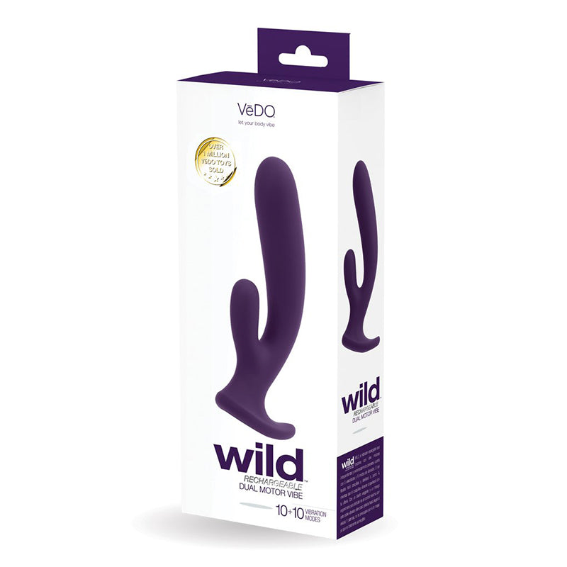 Vedo Wild Rechargeable Dual Vibe Purple