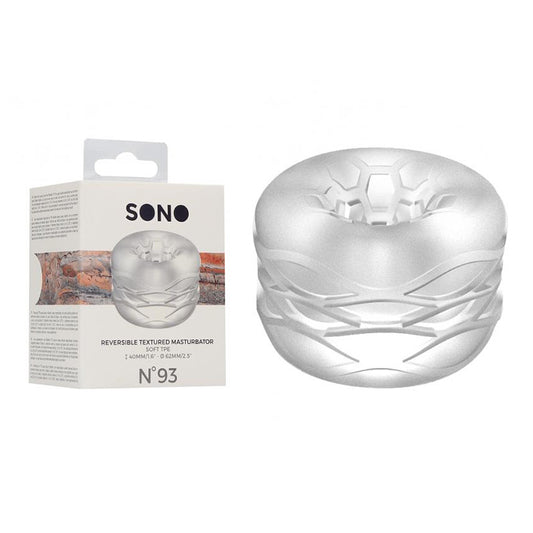 SONO No. 93 Reversible Textured Masturbator Clear