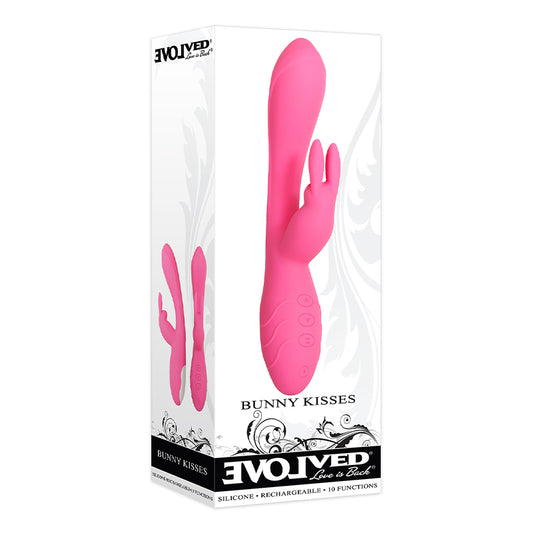 Evolved Bunny Kisses Rechargeable Silicone Rabbit Vibrator Pink