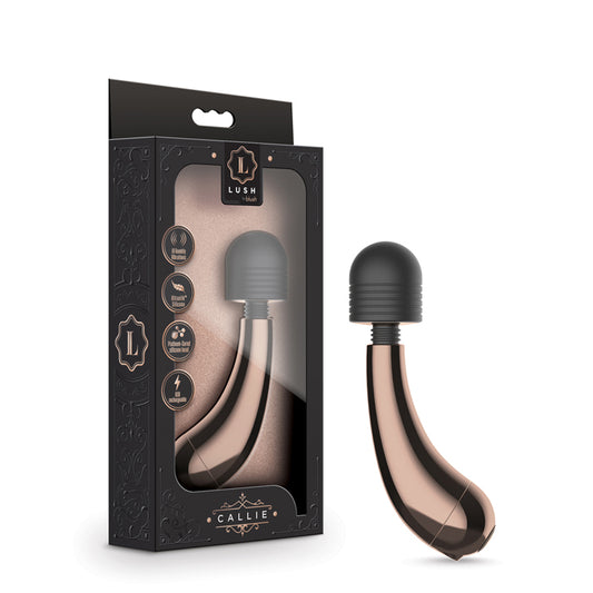 Blush Lush Callie Rechargeable Silicone Mini Wand Vibrator Rose Gold