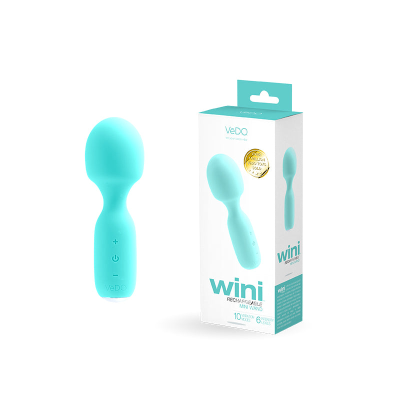 Vedo Wini Rechargeable Mini Wand Tease Me Turquoise