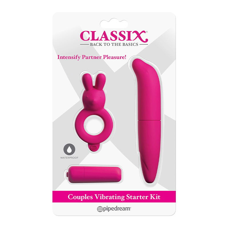 Pipedream Classix 3-Piece Couples Vibrating Starter Kit Pink