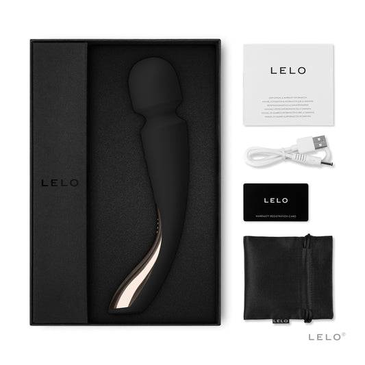 LELO SMART WAND 2 Medium Rechargeable Wand Vibrator Black