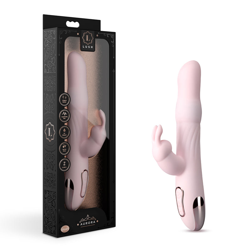 Blush Lush Aurora Rechargeable Silicone Rabbit Vibrator Pink