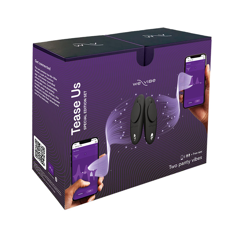 We-Vibe Tease Us Special Edition Wearable Clitoral Vibrators Set (Moxie & Moxie) Black