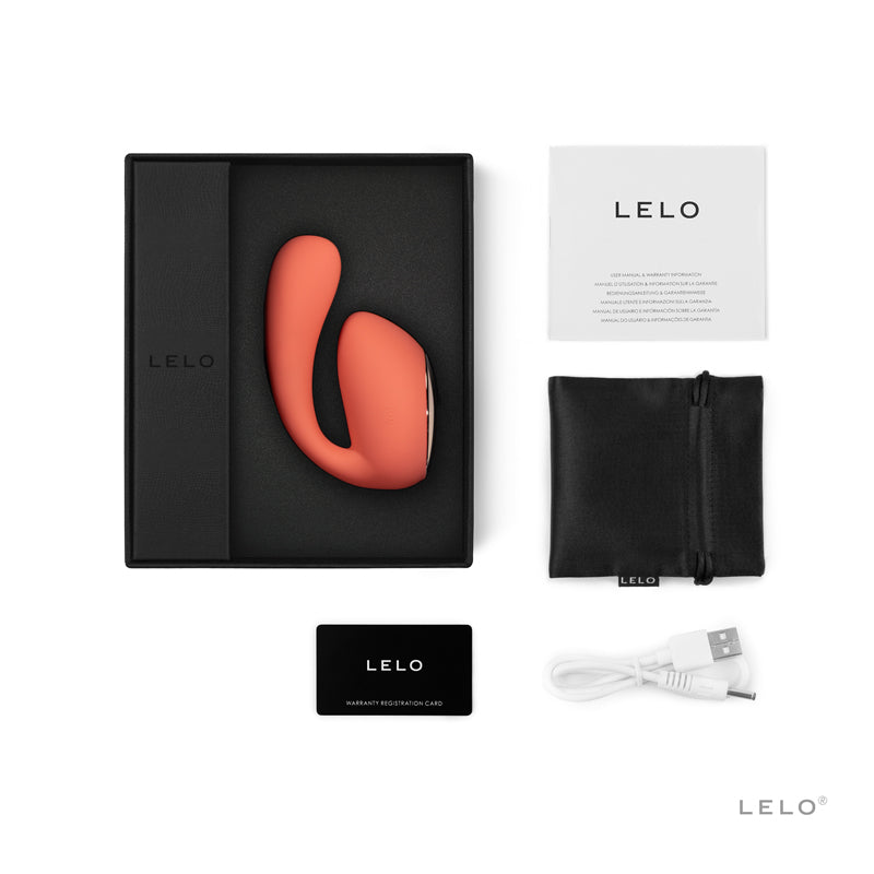 LELO IDA WAVE Rechargeable Dual Stimulator Coral Red