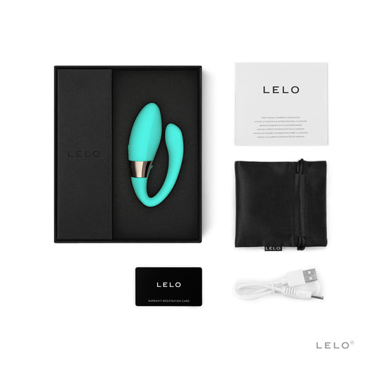 LELO TIANI HARMONY Rechargeable Dual Stimulation Couples Vibrator Aqua