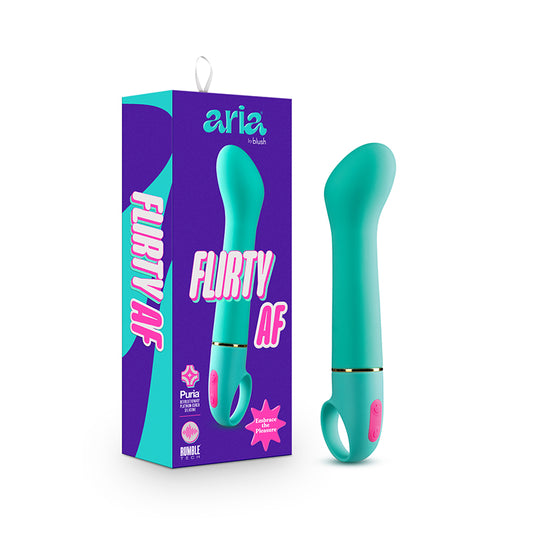 Aria Flirty AF Silicone G-Spot Vibrator Teal