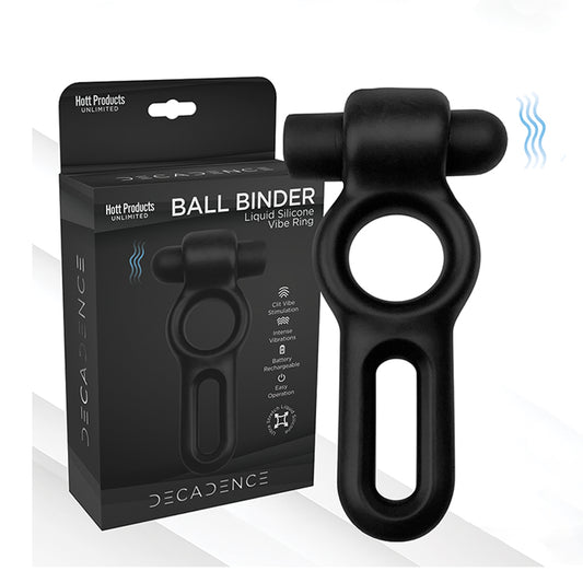 Decadence Ball Binder Cock&Ball Ring With Power Bullet