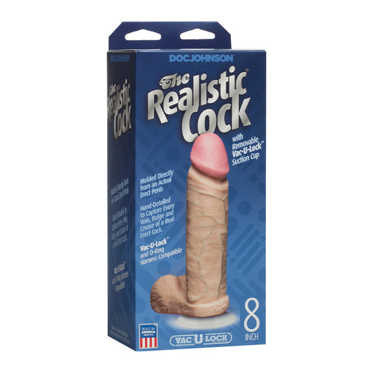 The Realistic Cock - 8 Inch White