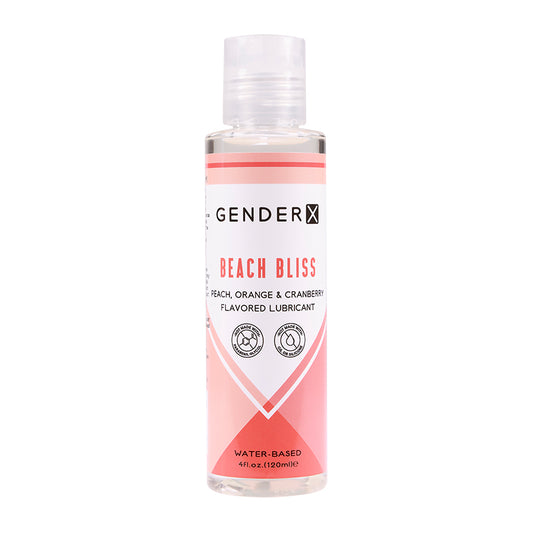 Gender X Beach Bliss Peach, Orange & Cranberry Flavored Water-Based Lubricant 4 oz.