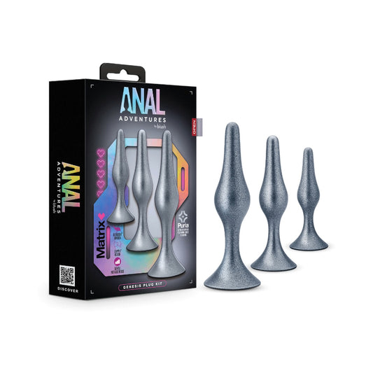 Anal Adventures Matrix Genesis Plug Kit Stellar Silver