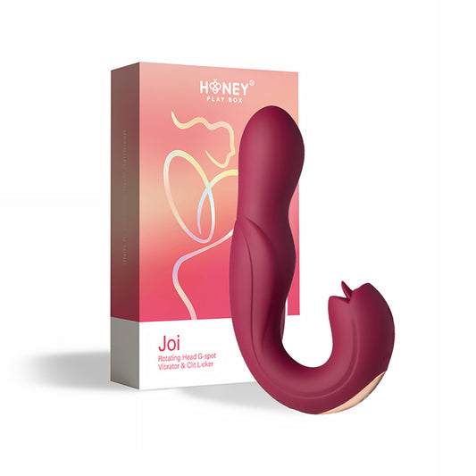 Joi Pro Rotating Head G-spot Vibrator and Clit Licker Maroon