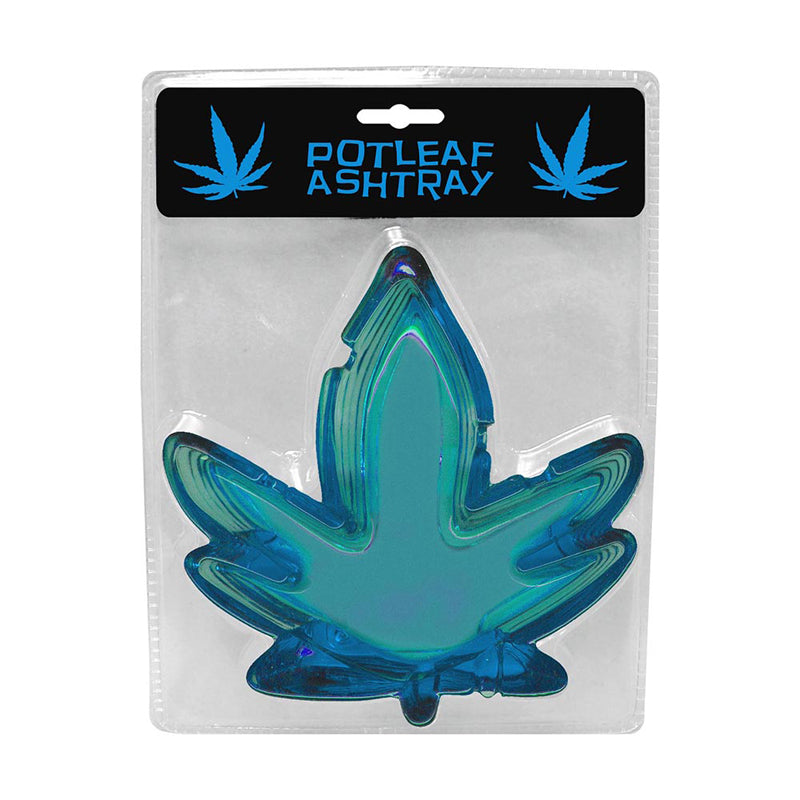 Blue Pot Leaf Ashtray